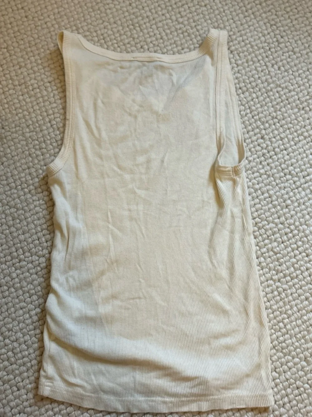 J. Crew Cream Ribbed Scoop Neck Tank